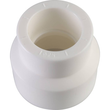 Переходная муфта Политэк 32х25 для сварки полипропиленовых труб (белый)-4