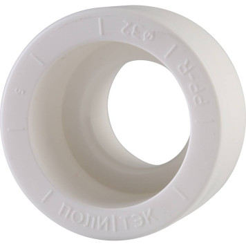 Переходная муфта Политэк 32х25 для сварки полипропиленовых труб (белый)-5