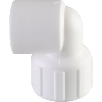 Угольник Политэк 20x1/2 с внутренней резьбой для полипропиленовых труб (белый)-1