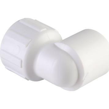 Угольник Политэк 20x1/2 с внутренней резьбой для полипропиленовых труб (белый)-2