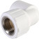 Угольник Политэк 20x1/2 с внутренней резьбой для полипропиленовых труб (белый)