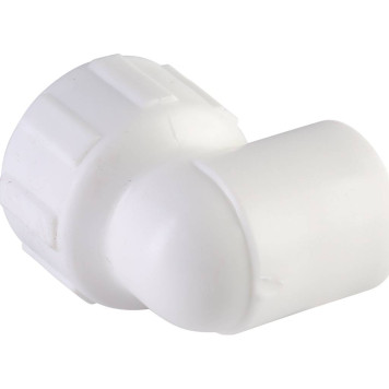 Угольник Политэк 20x3/4 с внутренней резьбой для сварки полипропиленовых труб (белый)-1