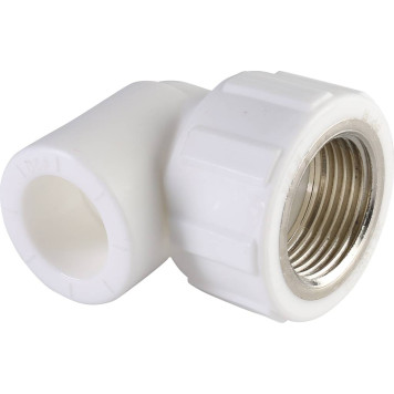 Угольник Политэк 20x3/4 с внутренней резьбой для сварки полипропиленовых труб (белый)-2