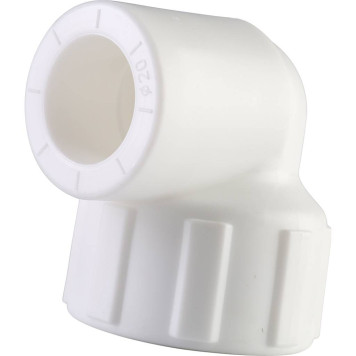 Угольник Политэк 20x3/4 с внутренней резьбой для сварки полипропиленовых труб (белый)-4