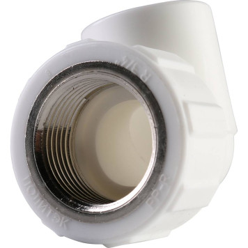 Угольник Политэк 20x3/4 с внутренней резьбой для сварки полипропиленовых труб (белый)-5