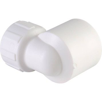 Угольник Политэк 32x3/4 с внутренней резьбой для сварки полипропиленовых труб (белый)-2