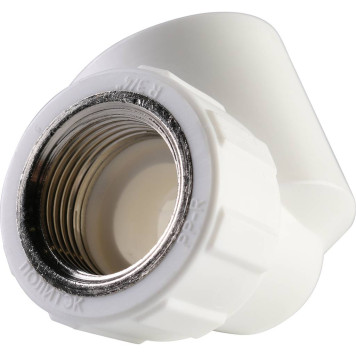 Угольник Политэк 32x3/4 с внутренней резьбой для сварки полипропиленовых труб (белый)-6