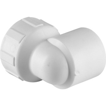 Угольник Политэк 32x1& с внутренней резьбой для сварки полипропиленовых труб (белый)-3