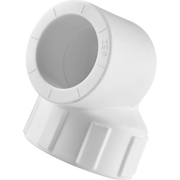 Угольник Политэк 32x1& с внутренней резьбой для сварки полипропиленовых труб (белый)-5