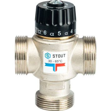 Термостатический клапан STOUT для систем отопления и ГВС 1 1/4 НР 30-65°С KV 3,5 SVM-0025-356532-2