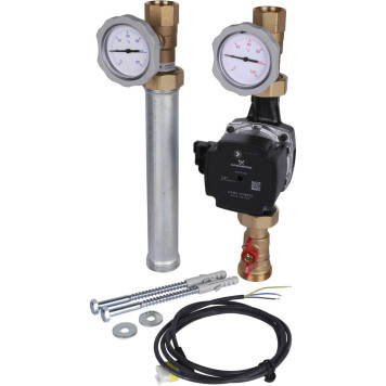 Группа насосная Meibes поколения 8 с насосом Grundfos UPM3 Hybrid 25-70 для прямого контура (1 дюйм) из Великобритании-5