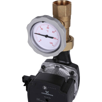 Группа насосная Meibes поколения 8 с насосом Grundfos UPM3 Hybrid 25-70 для прямого контура (1 дюйм) из Великобритании-9