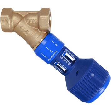 Балансировочный клапан Cimberio 727ОТ 1/2, латунь, Kvs=3,91, PN20, BB, без ниппелей.