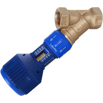 Балансировочный клапан Cimberio 727ОТ 1/2, латунь, Kvs=3,91, PN20, BB, без ниппелей.-1