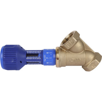 Балансировочный клапан ручной Cimberio 727OT 1& латунь PN20 BB Kvs=11,76 без ниппелей-2