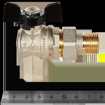 Шаровой кран BUGATTI Oregon с полусгоном и ручкой-бабочкой 1/2 внутренняя наружная резьба-2