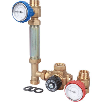 Насосная группа STOUT SDG-0002 с термостатическим смесительным клапаном 3/4 без насоса-1