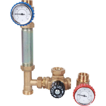 Насосная группа STOUT SDG-0002 с термостатическим смесительным клапаном 3/4 без насоса-2