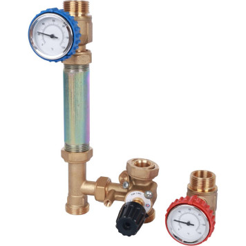 Насосная группа STOUT SDG-0007 с 3-х ходовым приводным смесителем 3/4 без насоса-1