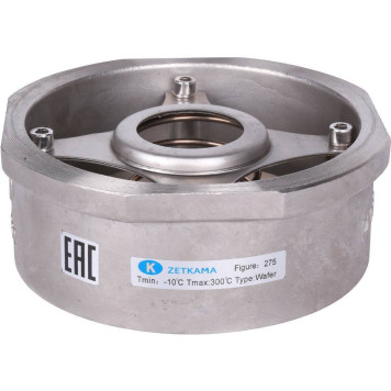 Клапан обратный пружин нерж 275I Ду100 Ру40 межфланцевый Tmax=300 Zetkama 275I100E51-4