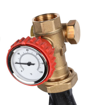 Насосная группа с термостатическим смесительным клапаном Stout SDG-0002 1& с насосом Grundfos UPM3 Hybrid 25-70-5