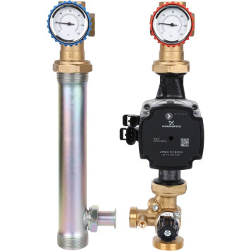 Насосная группа STOUT SDG-0003 с 3-х ходовым приводным смесителем 1& и насосом Grundfos UPM3 Hybrid 25-70-2