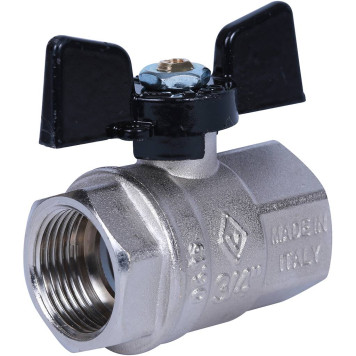 Кран шаровой BUGATTI New Jersey, ручка-бабочка, внутренняя резьба 3/4&-1