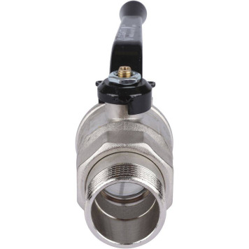 Шаровой кран BUGATTI New Jersey с полусгоном и ручкой-рычагом из алюминия, внутренняя и наружная резьба 1 1/4.-2