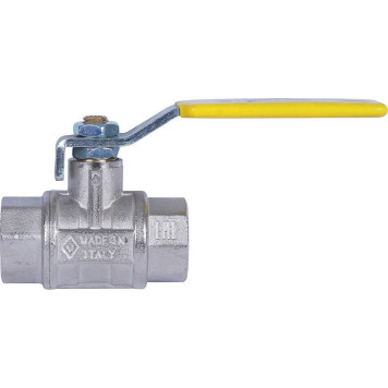 Шаровой кран для газа BUGATTI Texas, полнопроходной, внутренняя/внутренняя резьба, рычаг из стали желтого цвета 1/2”-3
