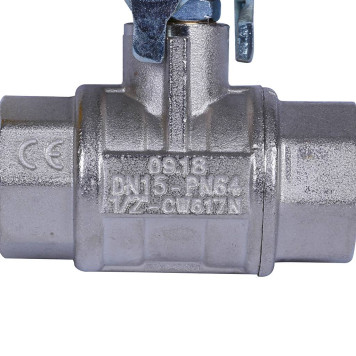 Шаровой кран для газа BUGATTI Texas, полнопроходной, внутренняя/внутренняя резьба, рычаг из стали желтого цвета 1/2”-6