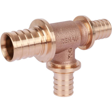 Тройник REHAU RAUTITAN PLATINUM 32-25-25Rx для труб из сшитого полиэтилена с уменьшенным боковым и торцевым проходами (аксиальный)-2