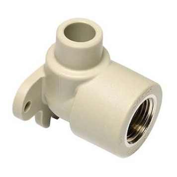 Колено Ekoplastik ППР 20х1/2 x90° с внутренней металлической резьбой и настенным креплением.