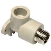 Колено Ekoplastik ППР с наруж. металл. резьбой и настен. крепл. 20х1/2x90° (SNKE02020X)