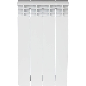Радиатор биметаллический STOUT VEGA 500 4 секций боковое подключение (белый RAL 9016) SRB-1310-050004 (SRB-1310-050004)-1