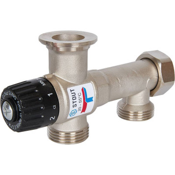 Насосно-смесительный узел STOUT SDG-0120с термостатическим клапаном 20-55°C, без насоса (SDG-0120-005010)-6