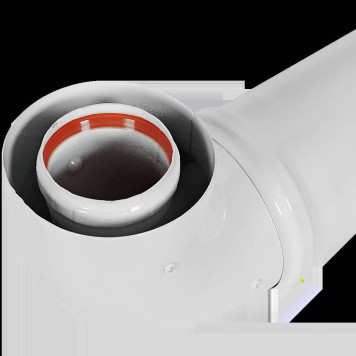 Комплект дымохода ROMMER АНТИЛЕД 60/100 - 1220мм (Baxi (кроме ECO Nova/Classic), Viessmann, Kiturami, Mizudo, Beretta, Oasis, Wolf, Tiberis, DeDietrich ) хомут в комплекте RCA-6010-211220 (RCA-6010-211220)-2