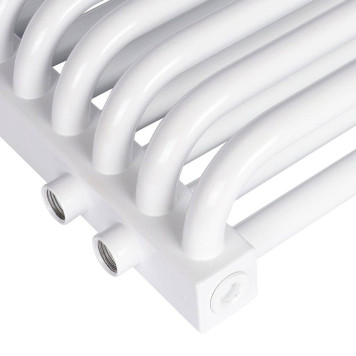 2-х трубчатый радиатор стальной ROMMER RST 2030/12 секций нижнее правое подключение RAL9016 RST-203012-020 (RST-203012-020)-4