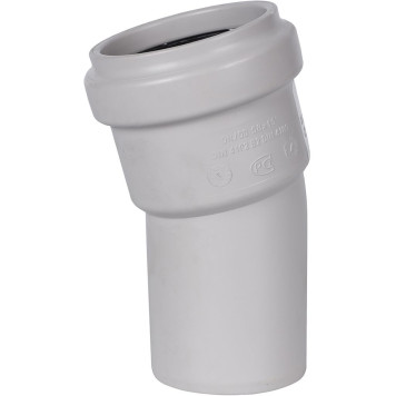 Отвод канализационный бесшумный STOUT D 58 х 15° SKB-0008-005815 (SKB-0008-005815)