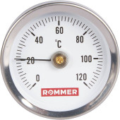 Термометр биметаллический накладной ROMMER 63 мм 120 градусов с пружиной 1/2 (RIM-0004-630015)