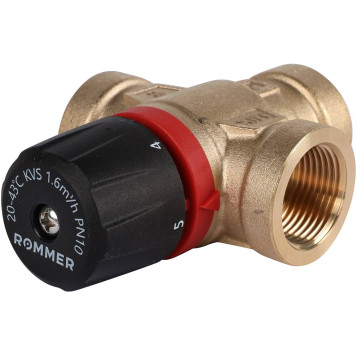 ROMMER RVM-0111-164320 Термостатический смесительный клапан для систем отопления и ГВС 3/4  ВР 20-43°С KV 1,6 (боковое смешивание) (RVM-0111-164320)-4