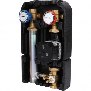 Насосная группа STOUT SDG-0003 с 3-х ходовым приводным смесителем 1" и насосом Grundfos UPM3 Hybrid 25-70