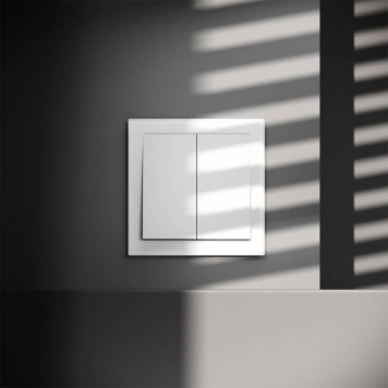 Выключатель двухклавишный без рамки Voltum S70 VLS020102-4