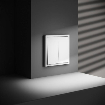 Выключатель двухклавишный без рамки Voltum S70 VLS020102-5