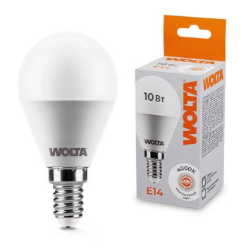 Лампа светодиодная Wolta E14 10Вт 4000K 25S45GL10E14-1