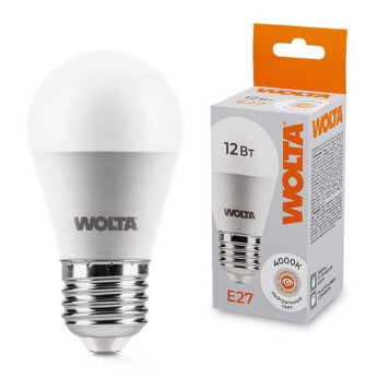 Лампа светодиодная Wolta E27 12Вт 4000K 25S45GL12E27-1