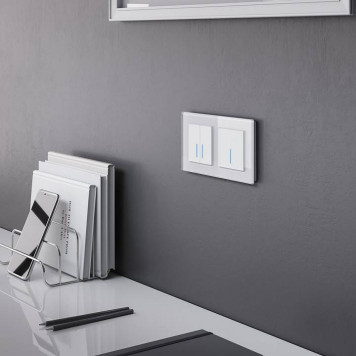 Выключатель сенсорый одноклавишный с подсветкой и функцией Wi-Fi, без рамки Werkel белый W4510601-3
