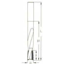 Фреза WPW спиральная паз под замок Z2 D18 B25 L170 хвостовик 12 (DT18002)