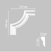 Угол DECOMASTER 97164-2 (250*250*16мм)
