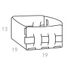 ADJ Корзинка Mini Bottega, 19x19xH13 см., цвет: горчичный/оливковый. 1019.40/55