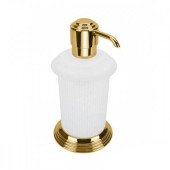 Colombo Hermitag Дозатор для жидкого мыла, настольный, цвет: PVD золото/матовое стекло. B9336.HPS-VAN